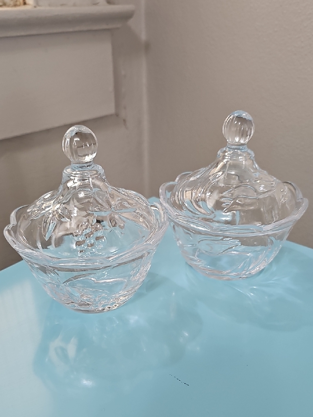 Set Of 2 Glass Candy Dishes